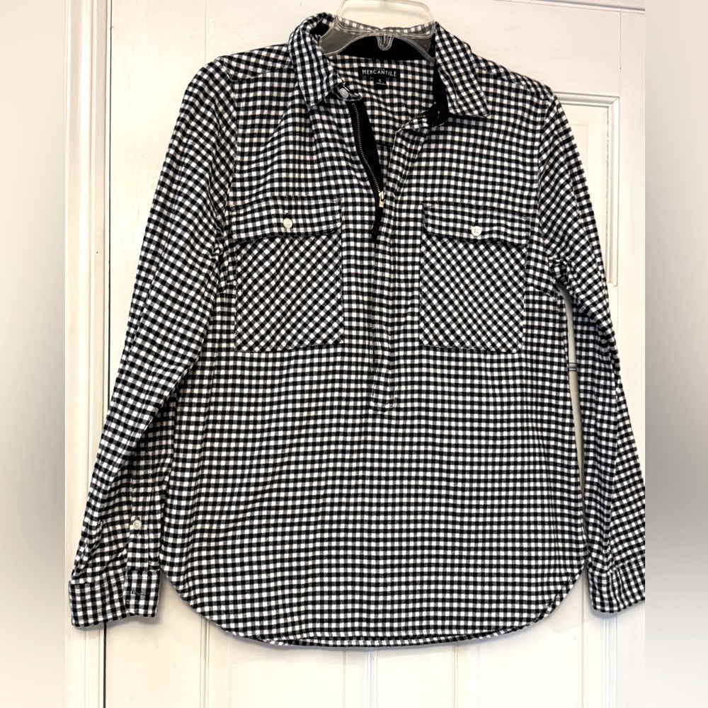 J.‎ Crew Black and White Checkered Barn Shirt